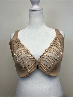 Paramour Light Beige Support Underwire Minimizer Bra with front closure Size 42G